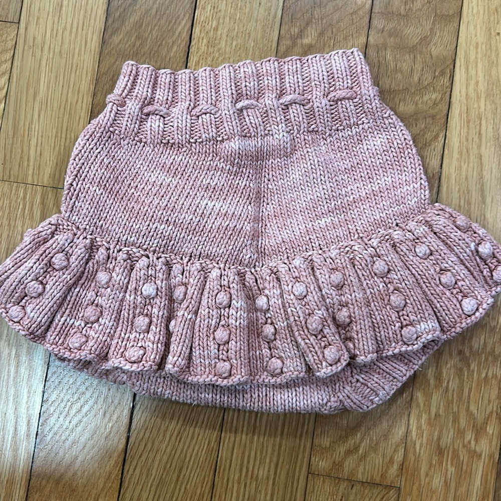Misha & Puff skirt bloomers eyelet popcorn sweater skirt tie waist 18-24 months - Picture 9 of 15